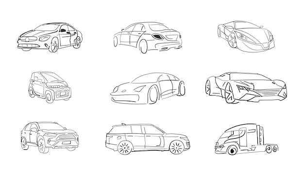 Electric car outline vector icon Editable Stroke