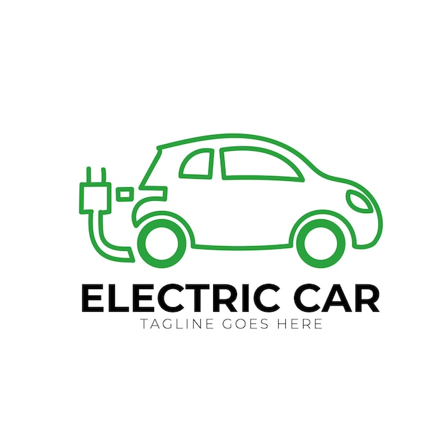 electric car vector logo icon design template