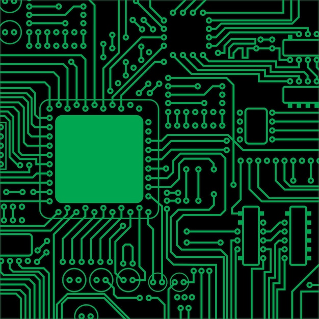 Electric circuit green background