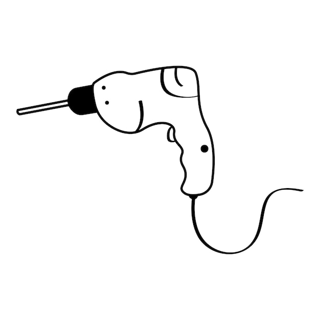 Vector electric drill vector illustration