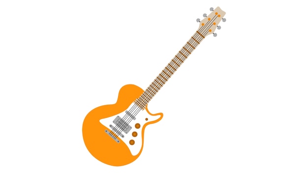 Electric guitar insolated vector illustration