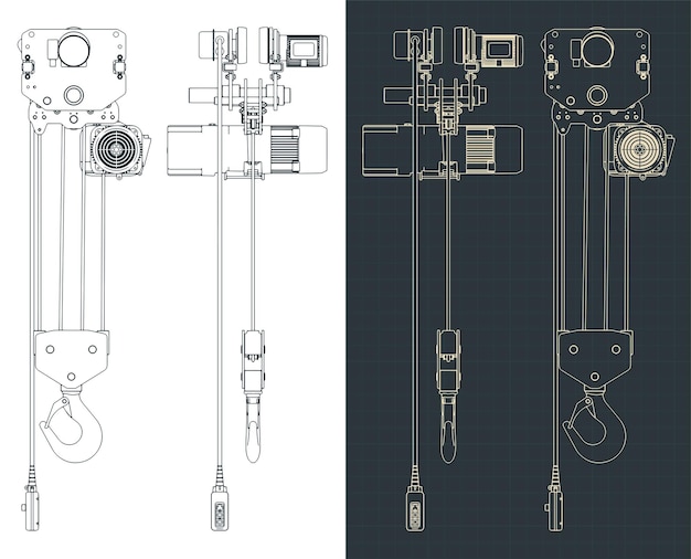 Electric hoist blueprints