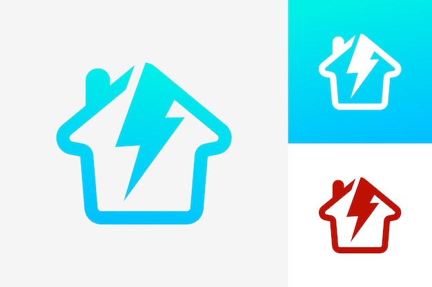 Electric Home Logo Template Design Vector, Emblem, Design Concept, Creative Symbol, Icon