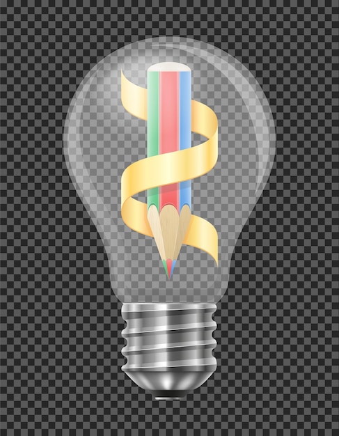 electric light bulb abstract concept vector illustration