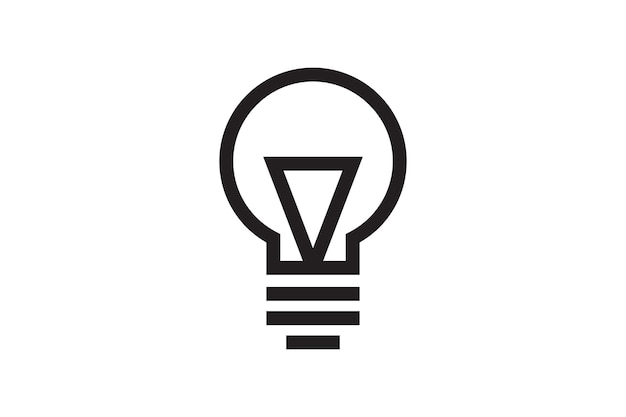 Electric light bulb icon Electricity lamp symbol Vector illumination sign