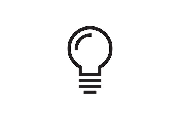 Electric light bulb icon Electricity lamp symbol Vector illumination sign