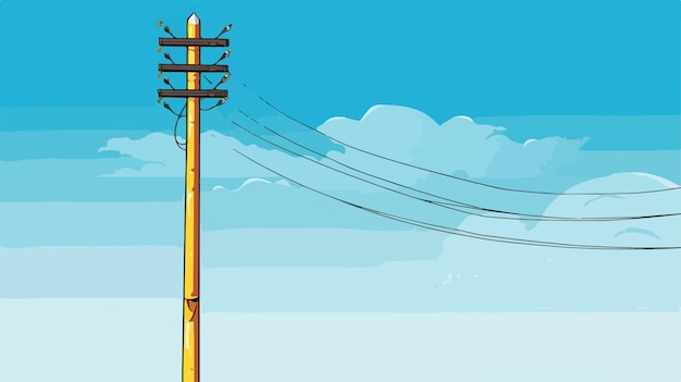 Electric Pole Vector Cable Break Wallpaper Free Image