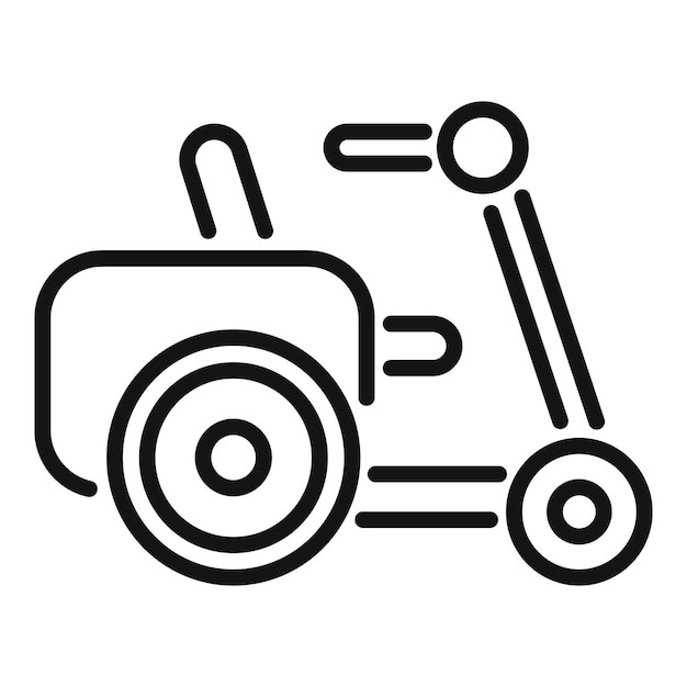 Electric scooter icon showing eco friendly transportation