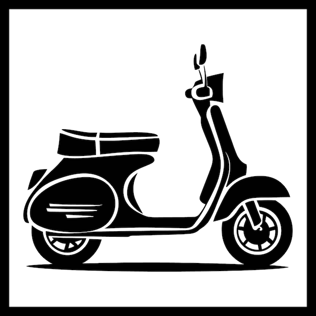 Electric Scooter silhouette image