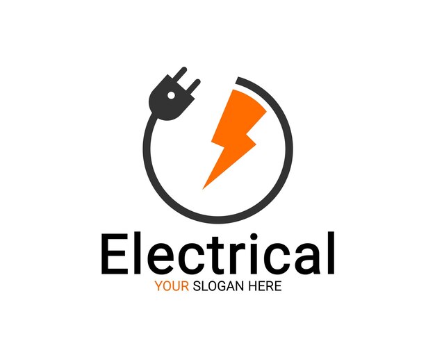 Vector electric services logo electricity logo electrical power logo template