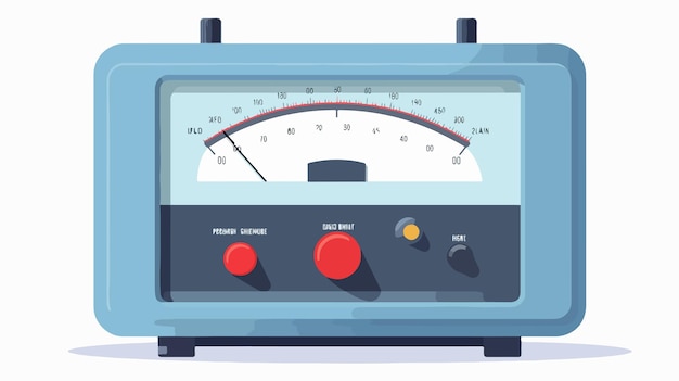 Vector electric test meter device icon flat vector isolated