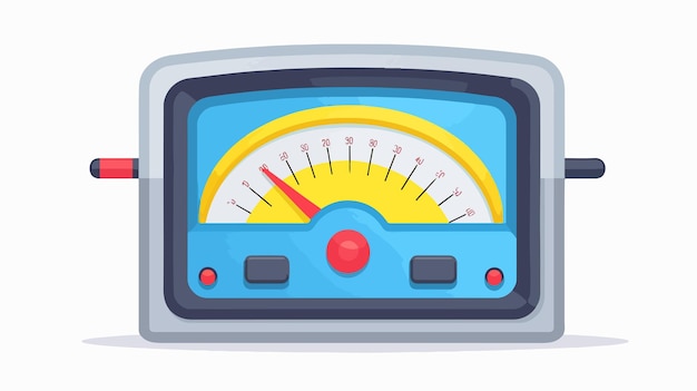 Vector electric test meter device icon flat vector isolated