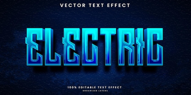 Electric text effect template