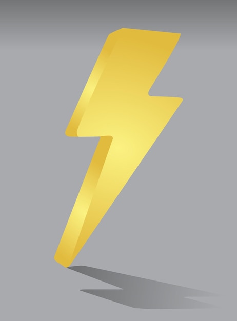 electric thunderbolt lighting flash icon set. golden lightning dangerous symbol.thunderbolt icon