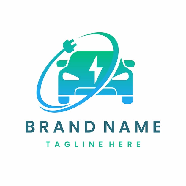 Electric Vehicle Car Recharge Logo Design