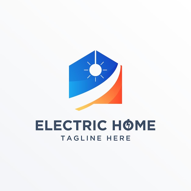 Electrical logo design combined with the house