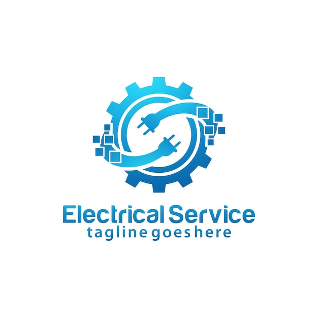 Electrical service logo design template