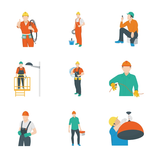 Electrical Worker Icons