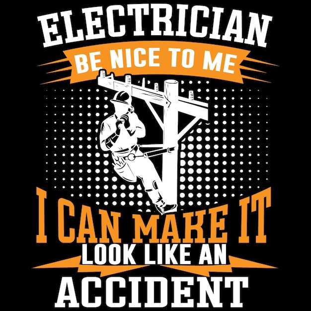 Electrician T Shirt Design