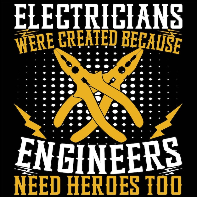 Electrician t shirt design