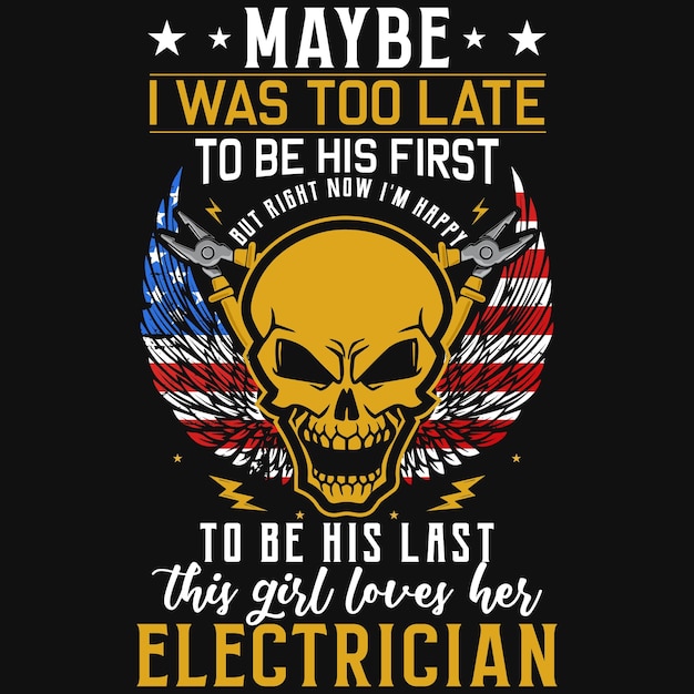 Electricians tshirt design