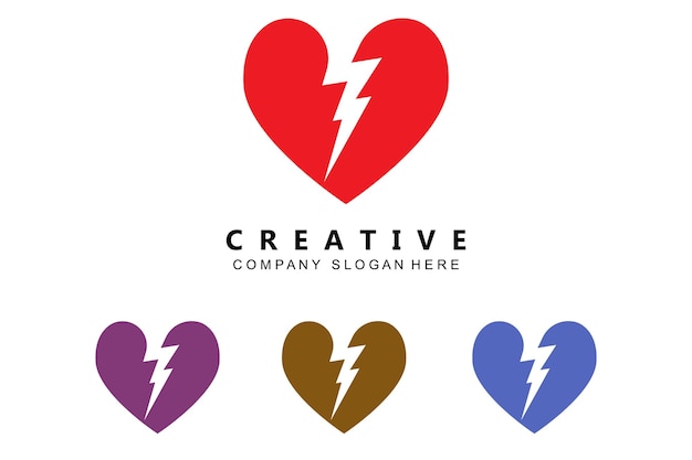 ELECTRICITY CURRENT VECTOR DESIGN LOGO COOL LIGHTNING