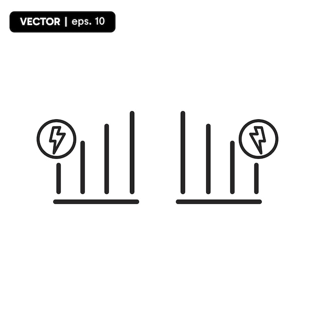 electricity statistics up and down icon electricity investment up and down icon wasteful and economical use of electricity vector illustration