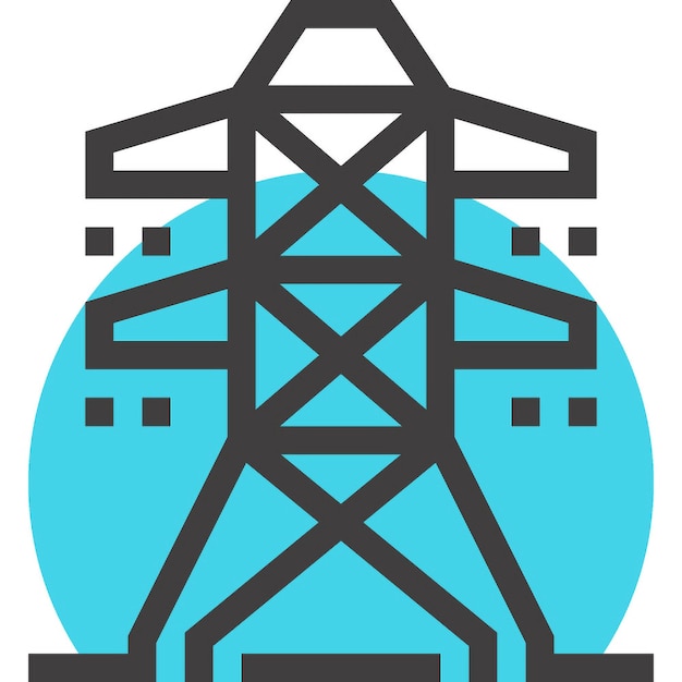 Vector electricity tower icon