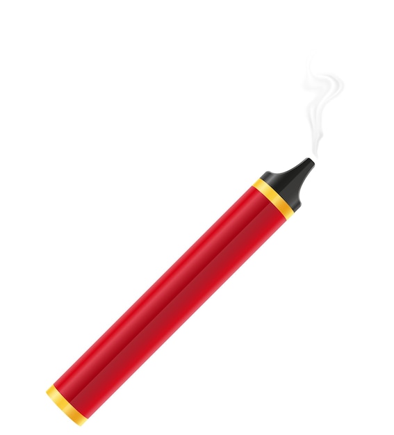 Electronic cigarette device smoke vaporizer vector illustration