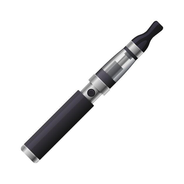 Electronic Cigarette on White Background.