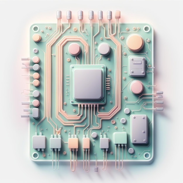 Vector electronic circuit board with microchip