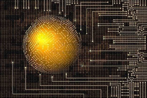 Vector electronic circuit with binary code and sphere