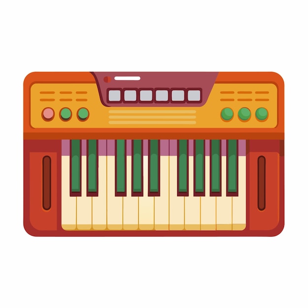 electronic organ minimal sharp vector illustration on white background vector illustration