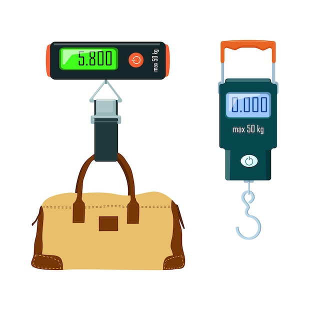 Electronic pocket scales for weighing luggage A device for measuring weight