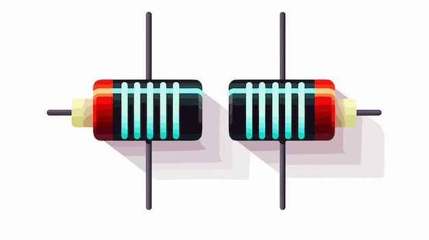 Electronic Resistor Symbol Vector Illustration