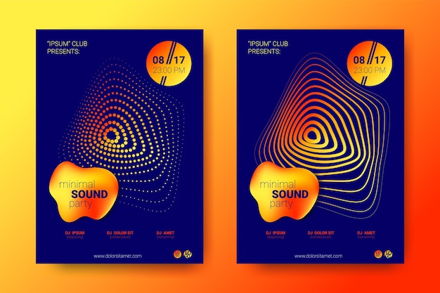 Electronic sound poster for dance event