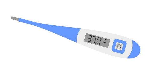 ELECTRONIC THERMOMETER ON A WHITE BACKGROUND IN VECTOR