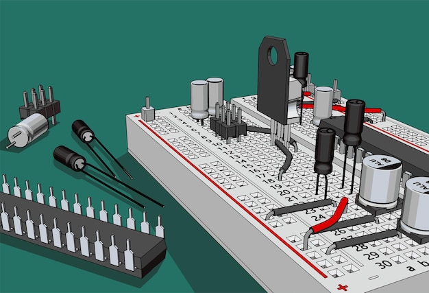 Electronics components kit for education