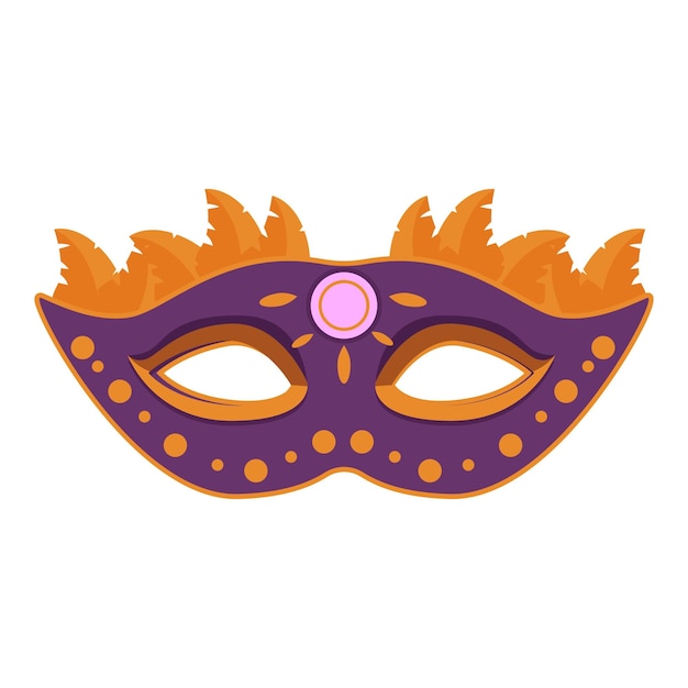 Elegance art mask icon cartoon vector Venice element