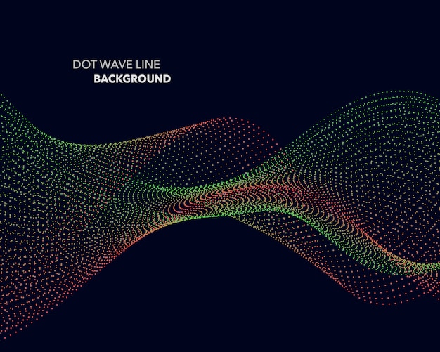 Elegant abstract  dot wave line futuristic style background 