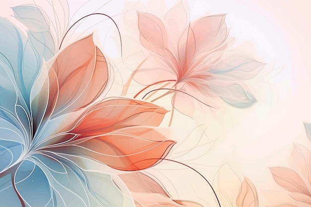 Vector elegant abstract floral design