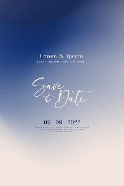 Elegant abstract gradient background. Wedding invitation card