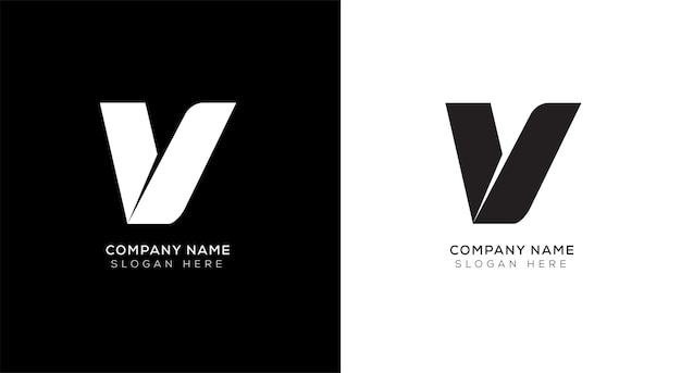 Elegant of abstract letter v logo design