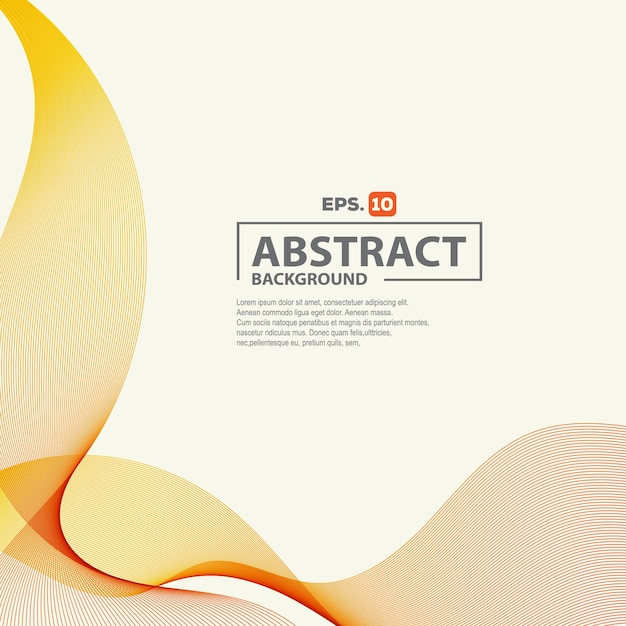 Elegant abstract orange wave background