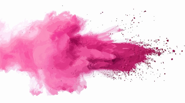 Elegant Abstract Pink Powder on White Background