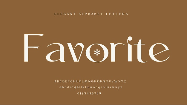 Elegant alphabet letters font favorite