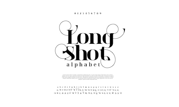 Elegant alphabet letters font and number Classic Lettering Minimal Fashion Designs typography