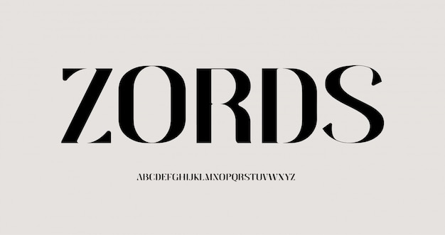 Elegant alphabet letters