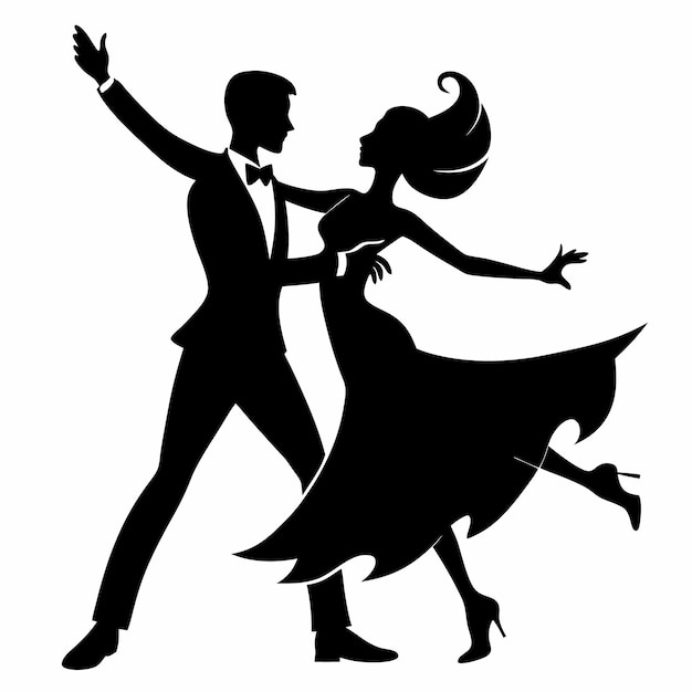 Elegant Ballroom Dance Silhouette