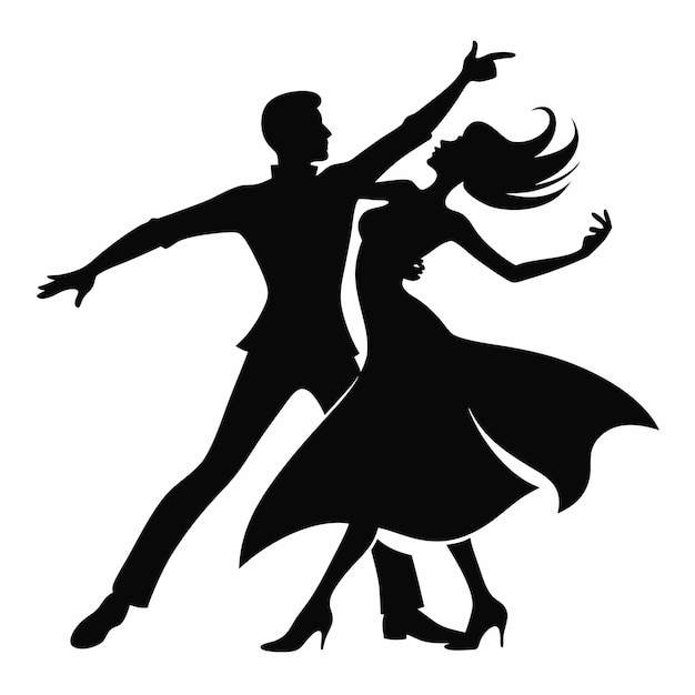 Elegant Ballroom Dance Silhouette